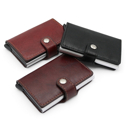 Wallet /Card case with metal compartment (mix of 3 colors)