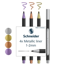 Popisovač Schneider Paint-It 020 Metallic hrot 1-2mm (sada 4 ks) (1)
