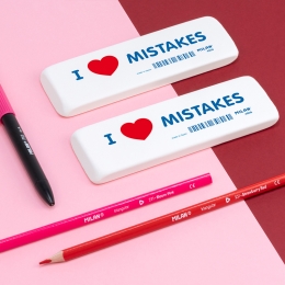 Box 6 flexible soft synthetic rubber erasers 4806 I¦Mistakes (wrapped) (1)