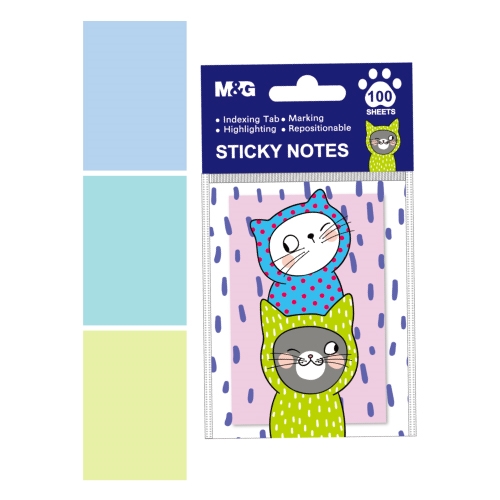 Blok lep. M&G So Many Cats 51 x 76 mm - 100 listov, mix/1ks