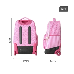 Cestovný kufor na kolieskach 60L (3-dielny set) MILAN séria Pink Flowers (2)