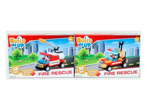 BuildMeUp stavebnica - Fire rescue 2druhy 58ks a 59ks v krabičke