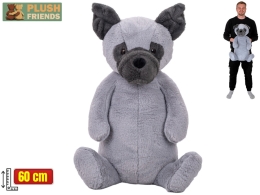 Plush Friends 60cm plush sitting gray dog 0m+