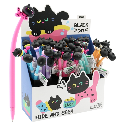 Gel pen JUNIOR Black Cat 0,5 mm - blue (1)