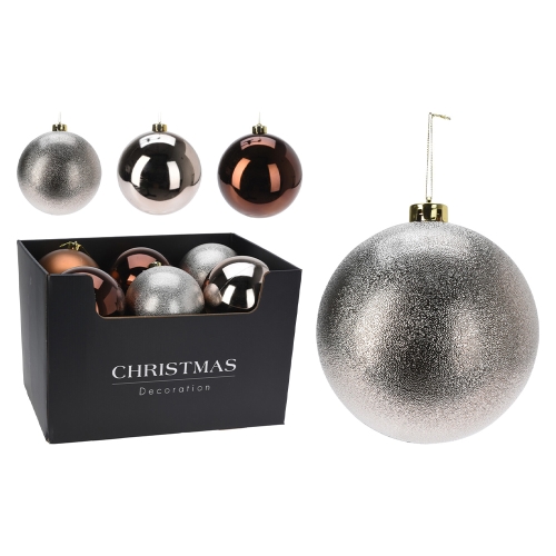 Christmas ball - PP 140 mm /amber, mix/1pc