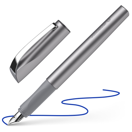 Pero plniace Schneider Ceod Shiny Graphite - modrá náplň