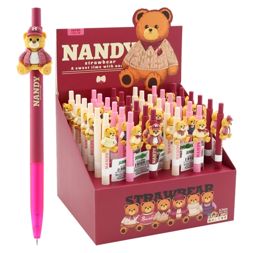 Pero gélové JUNIOR Nandy Bear 0,5 mm medveď - modrá náplň /1ks (1)