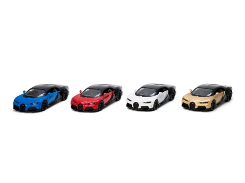 4asstd color(blue,red,white,yellow)13cm 1:38 die cast pull back Bugatti Chiron Supersport