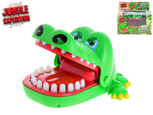 Jungle Expedition 16cm plastic biting crocodile play set in WBX