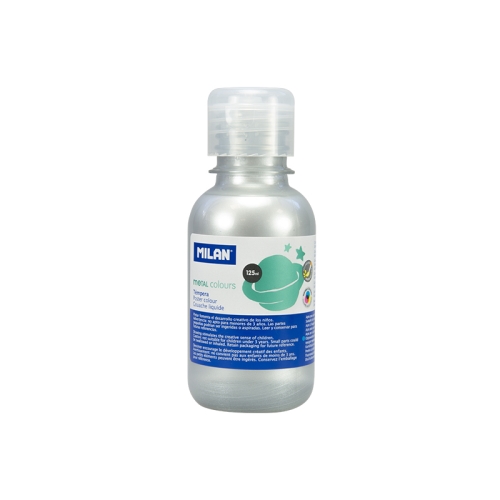Farba temperová MILAN 125ml metalická strieborná
