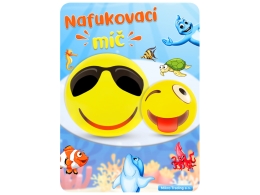 Lopta nafukovacia 50cm smajlík 2druhy 24m+ v sáčku (3)