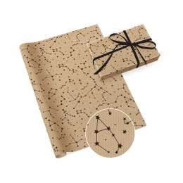 Gift paper 70 x 200 cm - Kraft 6 (mix of 5 designs) (4)