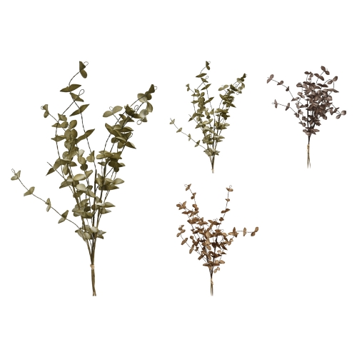 Decoration - twig with leaves 49 cm (light brown, brown, green)