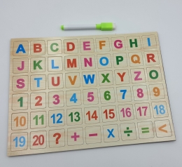 Multifunctional board with a counter 23.5x33x20 cm - wooden 2in1
