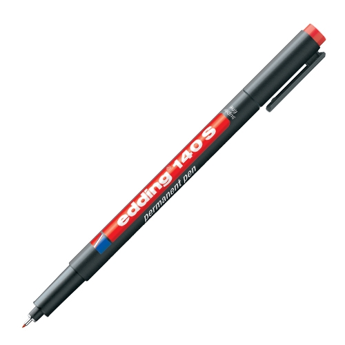 Permanentný OHP popisovač Edding 140 S červený