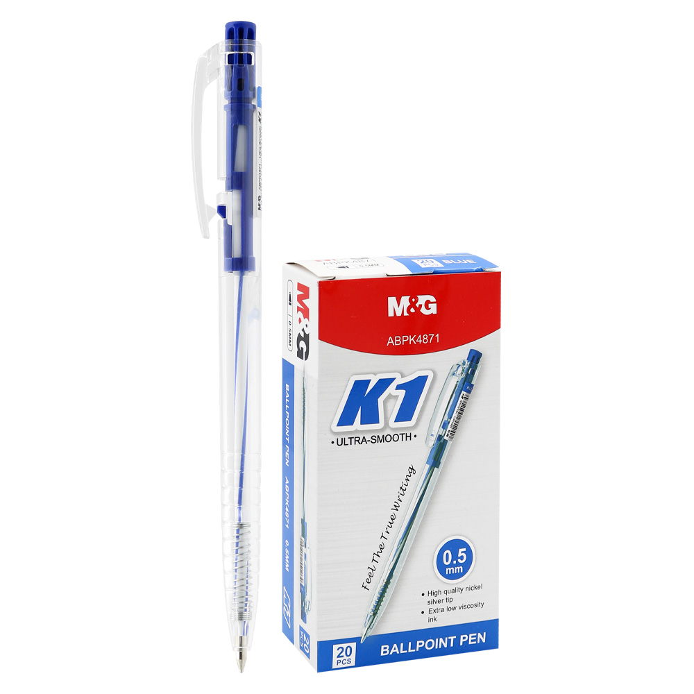 Pero guľôčkové M&G K1 (0,5 mm) - modrá náplň