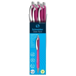 Ballpoint pen Schneider Slider Rave XB Power Pink - blue refill (1)