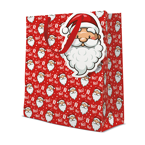 Darčeková taška vianočná 26,5x13x33,5 cm Ho ho ho