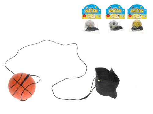 4asstd(basketball,football,tennis,baseball)6cm Gametime return ball in polybag w/header 24