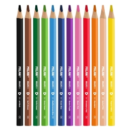 Maxi triangular colour pencils 12 pcs + sharpener (4)