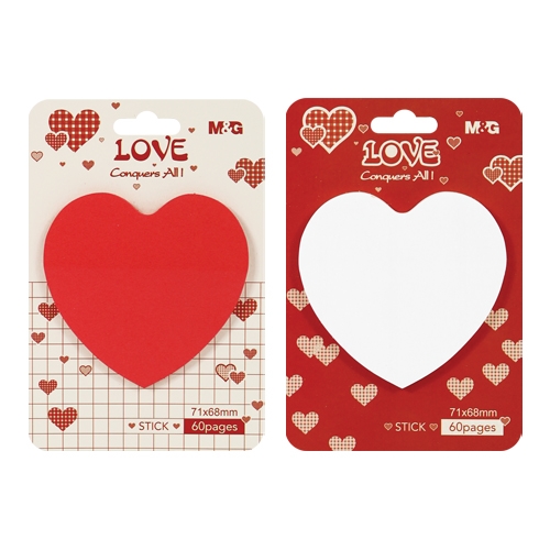 Blok lep. M&G Love 71 x 68 mm - 60 listov, mix/1ks