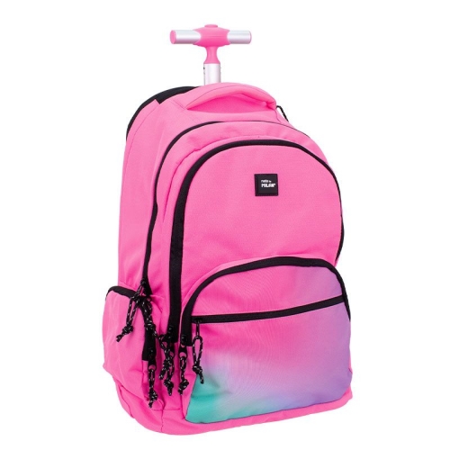 Školský batoh na kolieskach MILAN (25 l) séria Sunset, ružový