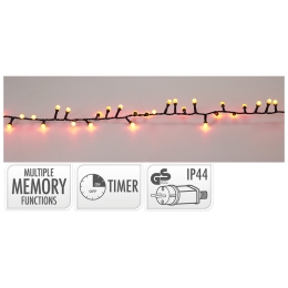 Light chain 500 LED red, length 10 m, outdoor. Use