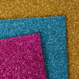 Dekoračná pena A4 EVA Glitter Fuchsia 2,0 mm, sada 10 ks