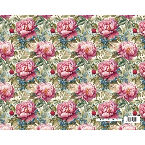 Gift wrapping paper FLORENTIA 70x100 cm - purple peonies