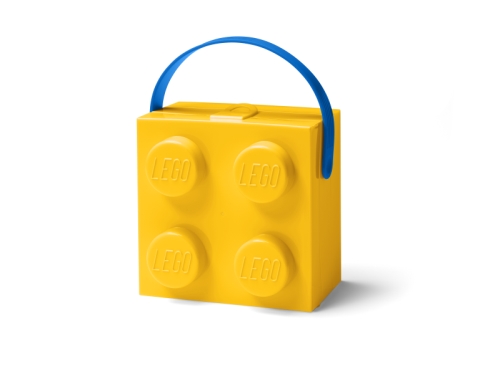 LEGO box na desiatu s rukoväťou 165x165x117 mm - žltý