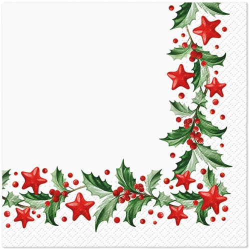 Obrúsky TaT 33x33cm Holly And Stars