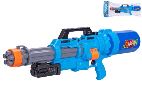 1style only (blue) 68cm plastic water gun w/pump in polybag w/header