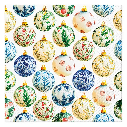 Napkins PAW L 33x33cm Baubles Meadow