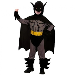 Detský kostým superhrdinská sada s netopierom (plášť s kapucňou, maska) veľkosť 110/120 cm Detský kostým superhrdinská sada s netopierom (plášť s kapucňou, maska) veľkosť 110/120 cm