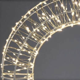 Christmas decoration - illuminated circle 38 cm, 480x micro LED, warm white (1)