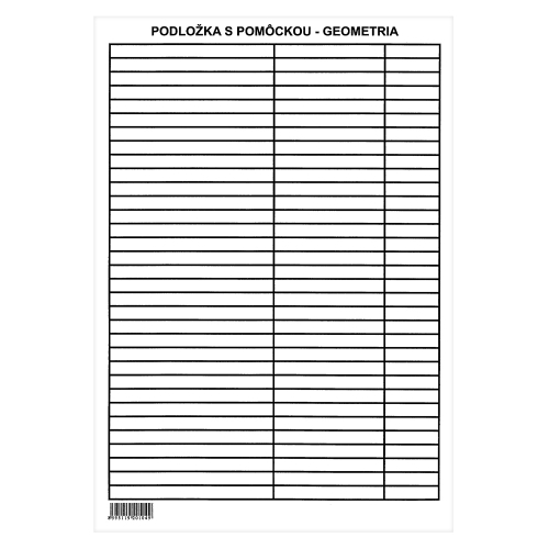 Podložka školská - Lamino A4 s nápovedou - Geometria