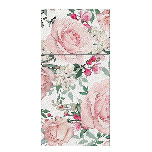 Vrecká na príbory PAW AIRLAID 40x40cm Gorgeous Roses, 25 ks/bal