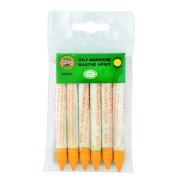 Industrial chalk KOH-I-NOOR oily/yellow, set of 6 pcs