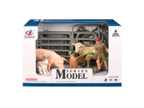 Plastic sheep with pig and accessories in OTB