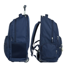 6-zip wheeled backpack (25 l) 1918 series, navy blue (4)