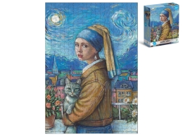 Puzzle 47x33cm Dievča s perlou 500 dielikov v krabičke