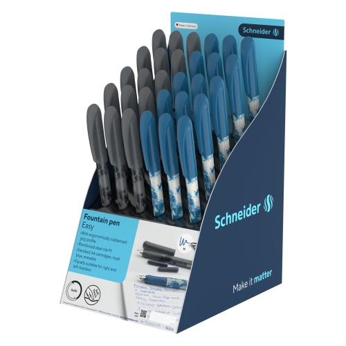 Fountain pen Schneider Easy 30 pcs - blue refill (502340)