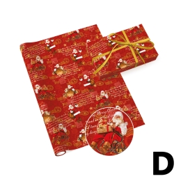 Gift paper 70 x 200 cm - Neutral 28 (mix of 5 Christmas designs) (4)