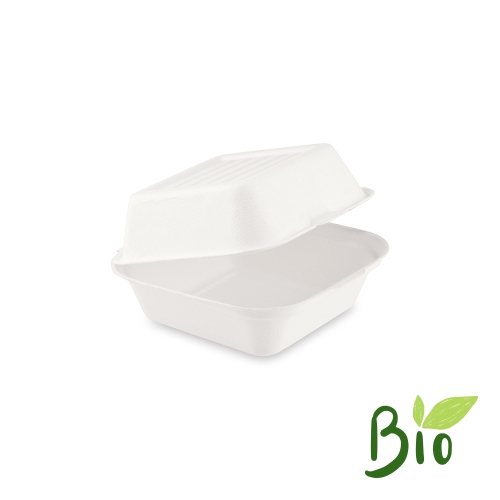 Hamburger box BIO sugar cane 152x150x78 mm, pack. 50 pcs