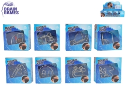 Brain games 8asstd metal IQ puzzle game in WBX 24pcs in DBX