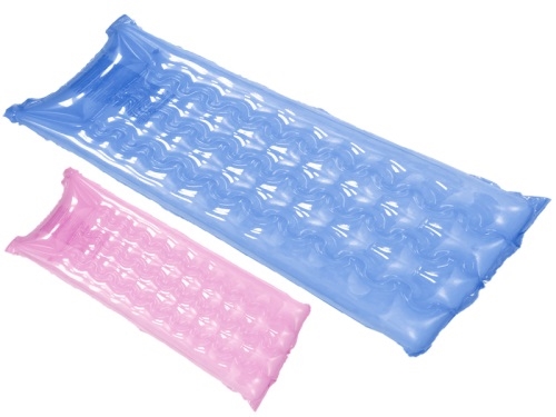 2asstd color (light blue, pink) 183x69cm inflatable relax air mat in PP w/insert card