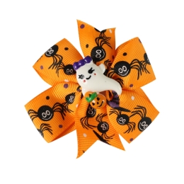 Hair clip orange ghost