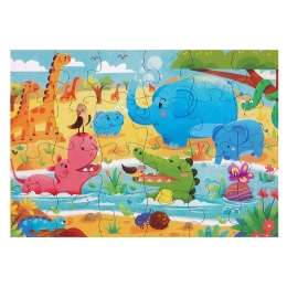 Children's puzzles 44 x 31 cm (24 pieces) - Animal Party (2)