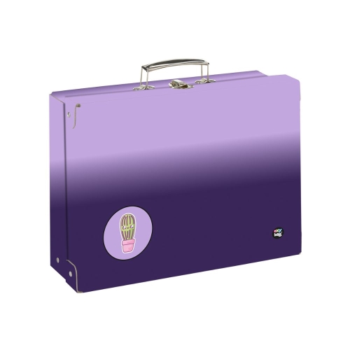 Children's briefcase laminated square A4 OXY NEXT Ombre Purple