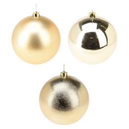 18 cm Gold Christmas Ball (Assorted / Price per piece) (1)
